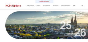 Die Startseite des neuen Online-Portals "KCM-Update 2025/2026"